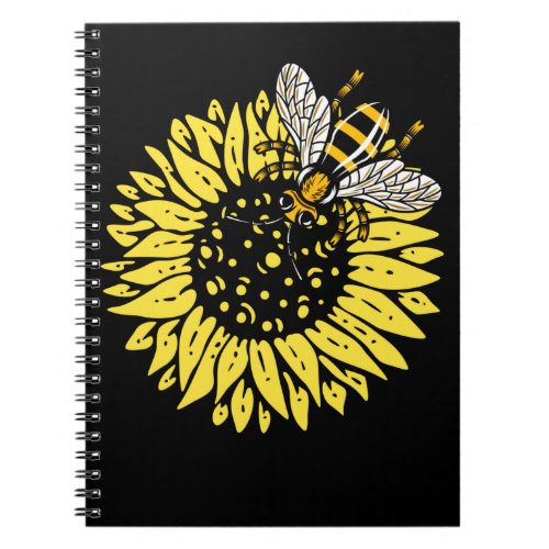 Sunflower Bee Lover Beekeeper Honey Beekeeping Notebook