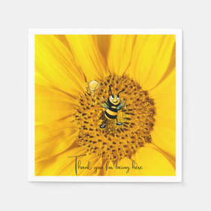 Sunflower & Bee Napkins