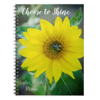 Sunflower & Bee Notebook (Choose to Shine)