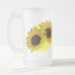 Sunflower Beer Mug Cheerful Yellow Sunflower Mugs