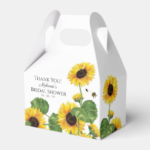 Sunflower Bees Thank You Favor Boxes