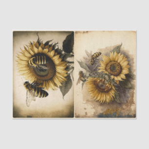 Sunflower Bees Tissue Paper