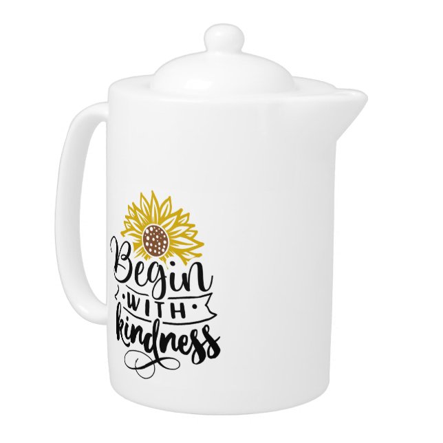 Sunflower | Begin With Kindness Teapot (Left)