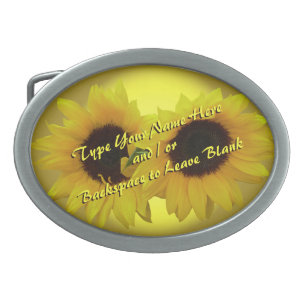 Sunflower Belt Buckle Personalize Sunflower Buckle