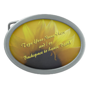 Sunflower Belt Buckle Personalize Sunflower Buckle