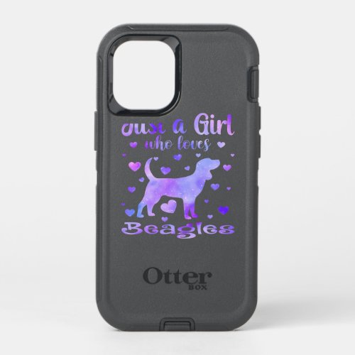 Sunflower Best Dog Mom Ever Funny Beagle Lover Pup OtterBox Defender iPhone 12 Mini Case