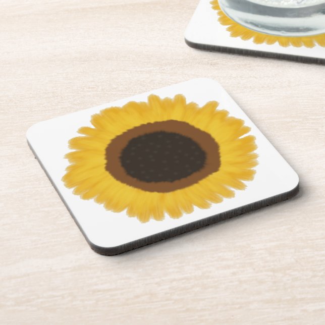 Sunflower Beverage Coaster (Left Side)