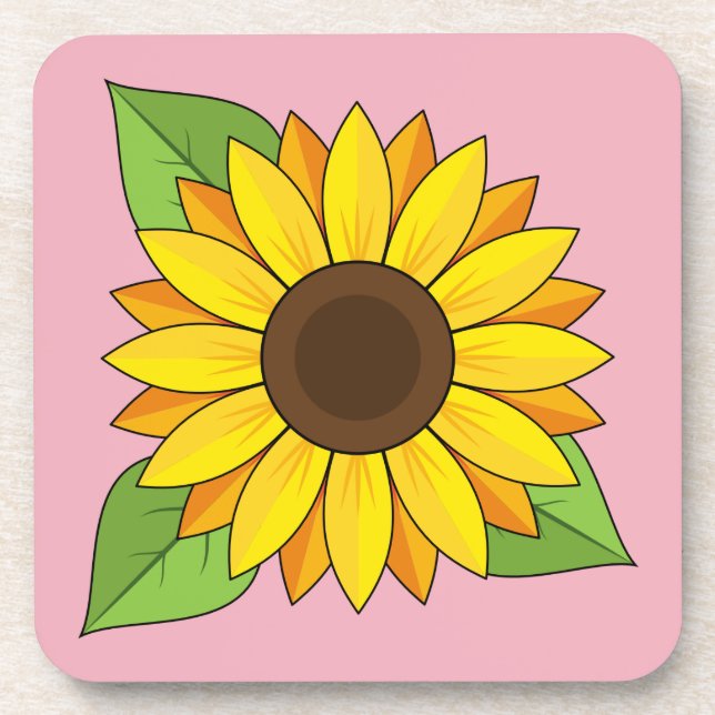 Sunflower Beverage Coaster (Front)