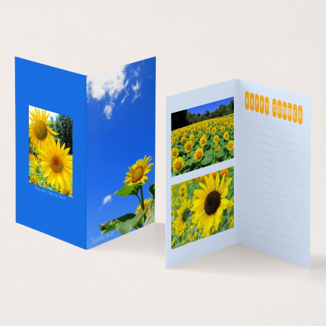 Sunflower:Bi-fold card (Inside and Outside)