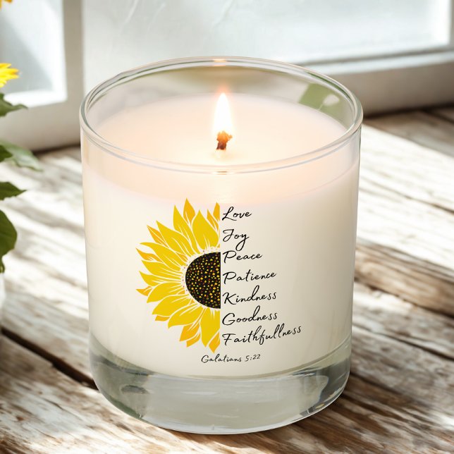 Sunflower Bible Scripture  Scented Candle (Creator Uploaded)