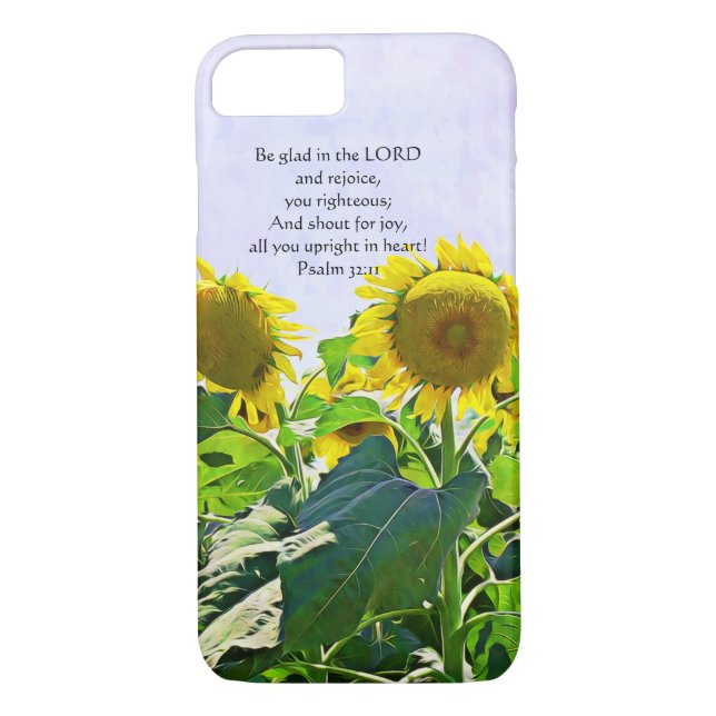 Sunflower Bible Verse Phone Case (Back)