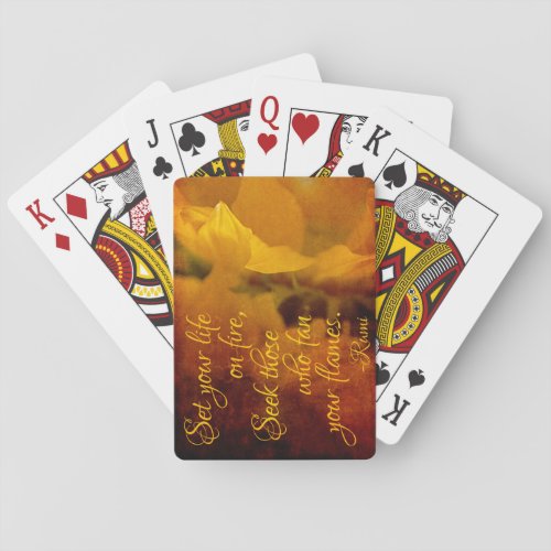Sunflower Bicycle Playing Cards