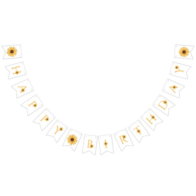 Sunflower Birthday  Bunting Flags (All)