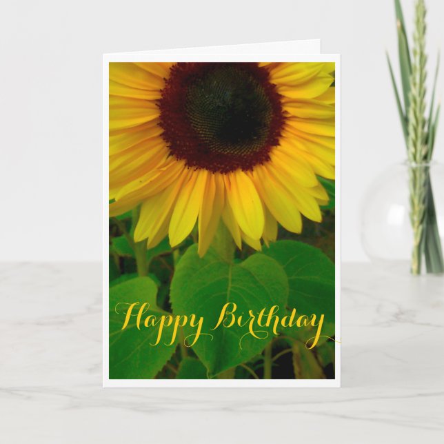 Sunflower Birthday Card (Front)