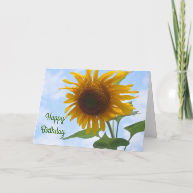 Sunflower Birthday Card (Front)