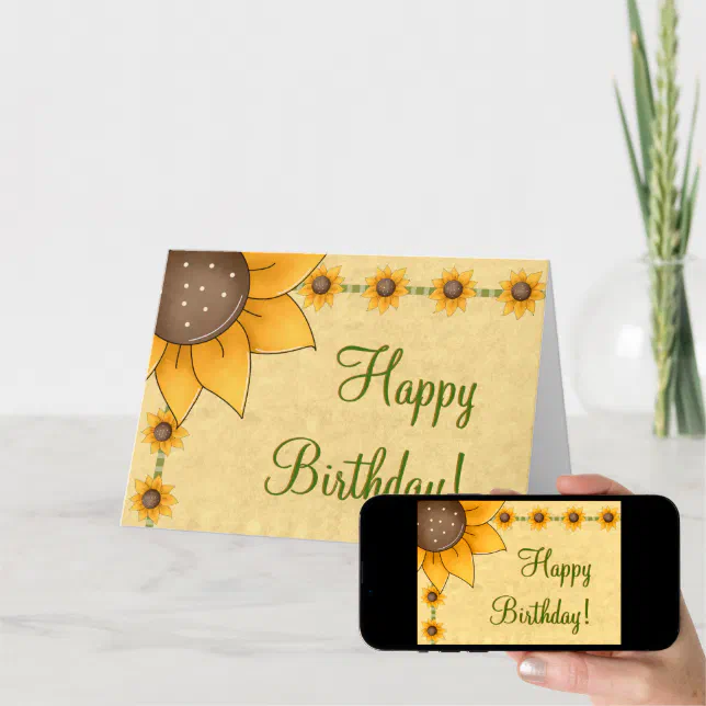 Sunflower Birthday Card | Zazzle