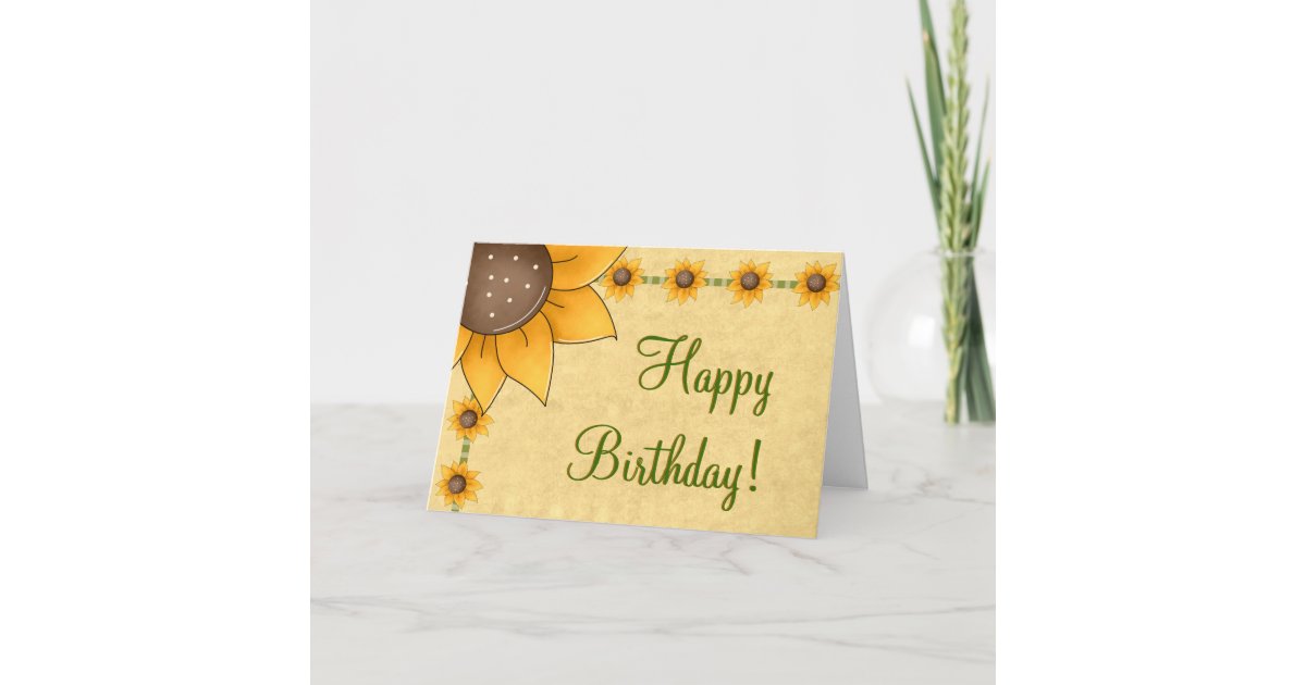 Sunflower Birthday Card Zazzle
