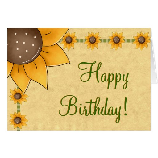 Sunflower Birthday Card | Zazzle