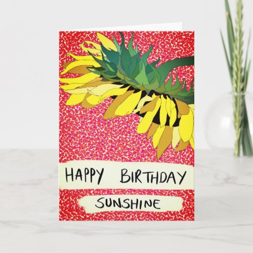 Sunflower Birthday  Card