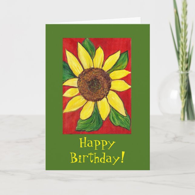 Sunflower Birthday Card (Front)