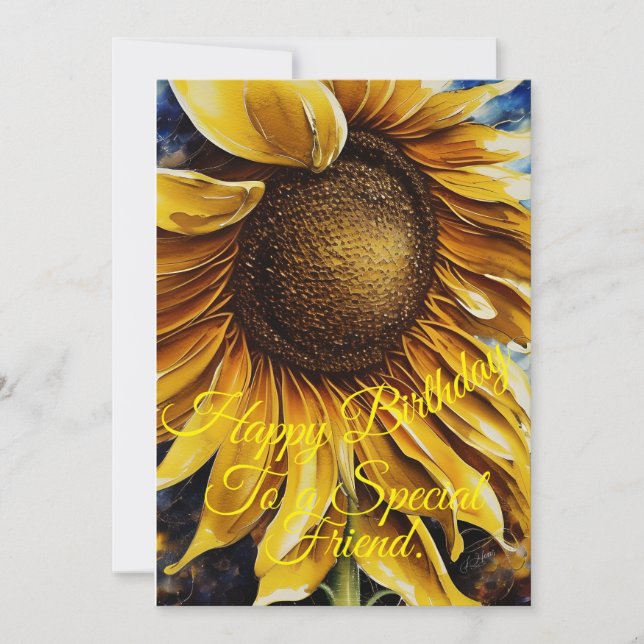Sunflower Birthday Card (Front)