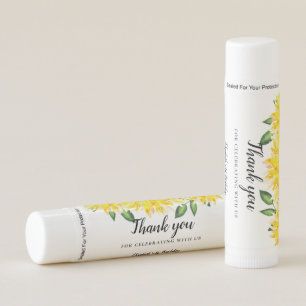 Sunflower Birthday First One Watercolor Floral 1st Lip Balm