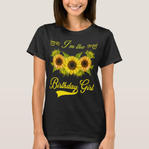 Sunflower Birthday Girls Cute Flowers T-Shirt