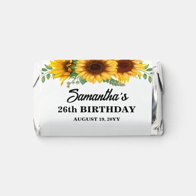 Sunflower Birthday Hershey's Miniatures (Front)