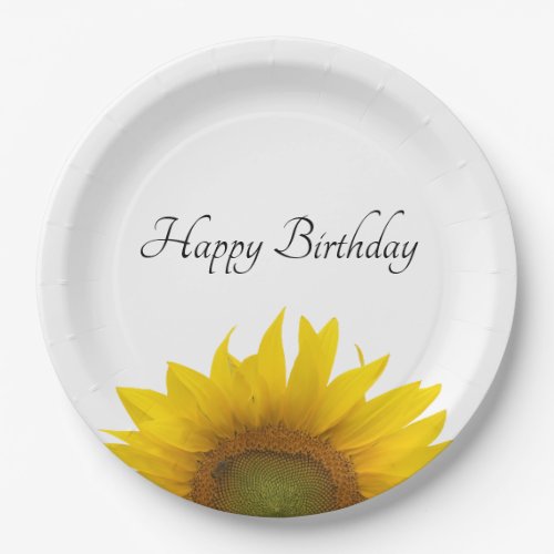 Sunflower Birthday    Paper Plates