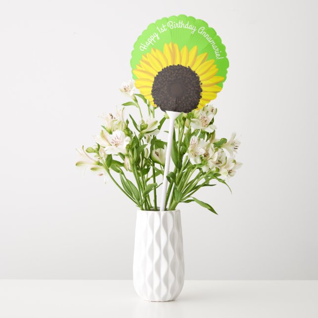 Sunflower Birthday Party Balloon (Vase)