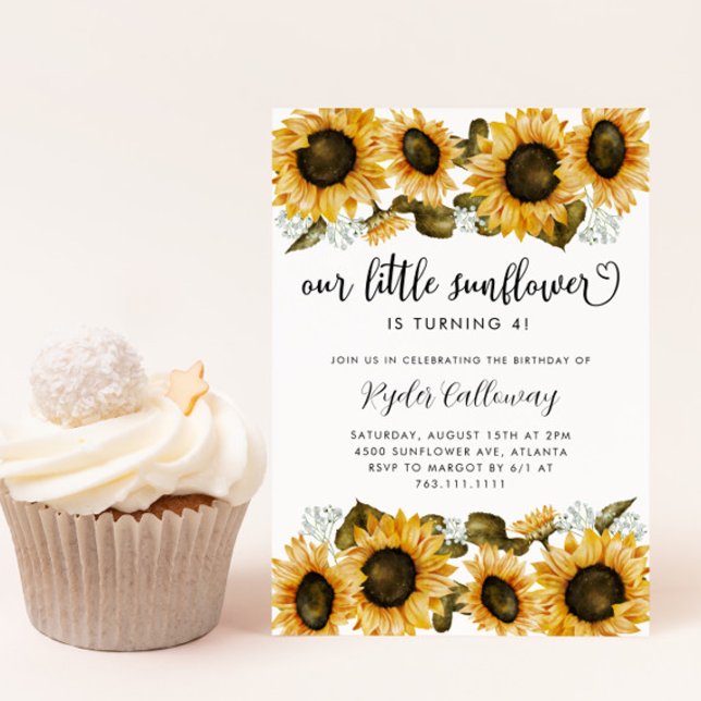 Sunflower Birthday Party Invitation (Creator Uploaded)