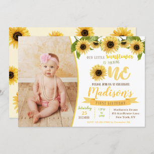 Sunflower Birthday Party Invitationsr Invitation