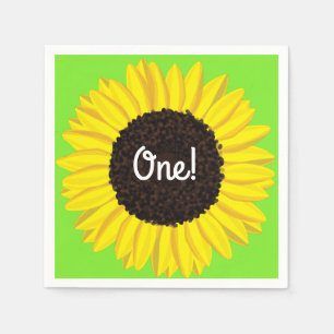 Sunflower Birthday Party Napkins