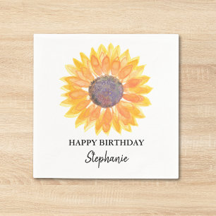 Sunflower Birthday Party Napkins