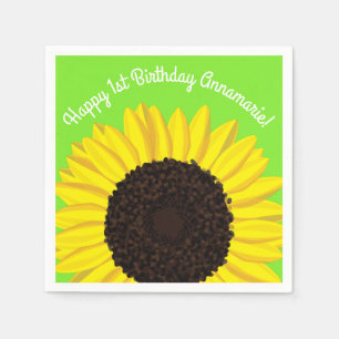 Sunflower Birthday Party Napkins