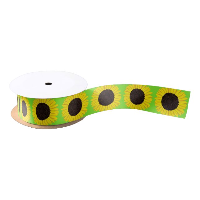 Sunflower Birthday Party Satin Ribbon (Spool)