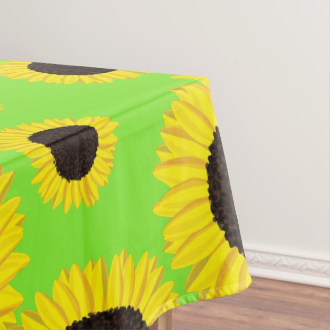 Sunflower Birthday Party Tablecloth (In Situ)