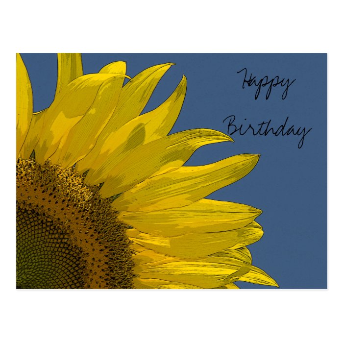 Sunflower Birthday Postcard