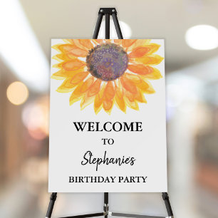 Sunflower Birthday Welcome Foam Board