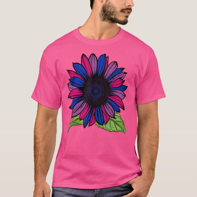 Sunflower Bisexuality Flag Bisexual Lgbt Pride Mon T-Shirt (Front)