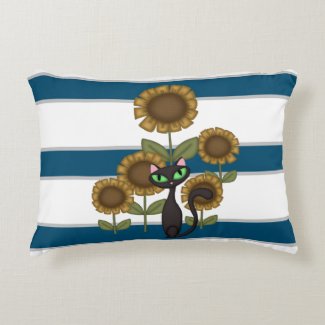 Sunflower and Cats Pillows and Home Decor