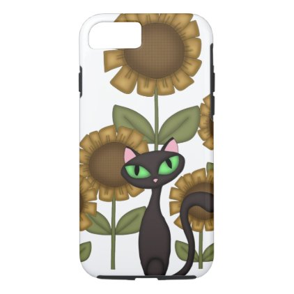 Sunflower Black Cat iPhone 8/7 Case