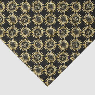 Sunflower Black & Gold Gothic Tissue Paper
