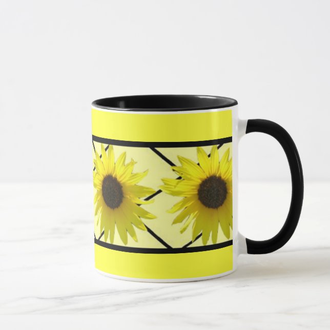 Sunflower Black Triming Mug (Right)