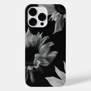 Sunflower Black White Fine Art Photograph Unique iPhone 14 Pro Max Case