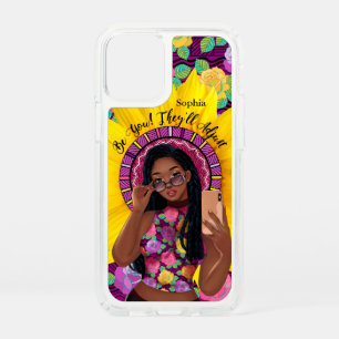Sunflower Black Woman Personalized Speck iPhone 12 Mini Case