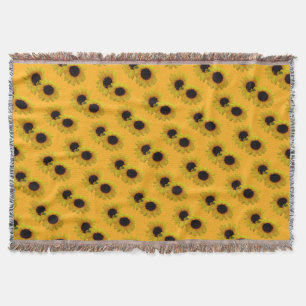 Sunflower Blanket Yellow Sunflower Throw Blanket
