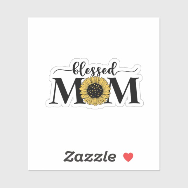 Sunflower & Blessed Mom Sticker (Sheet)