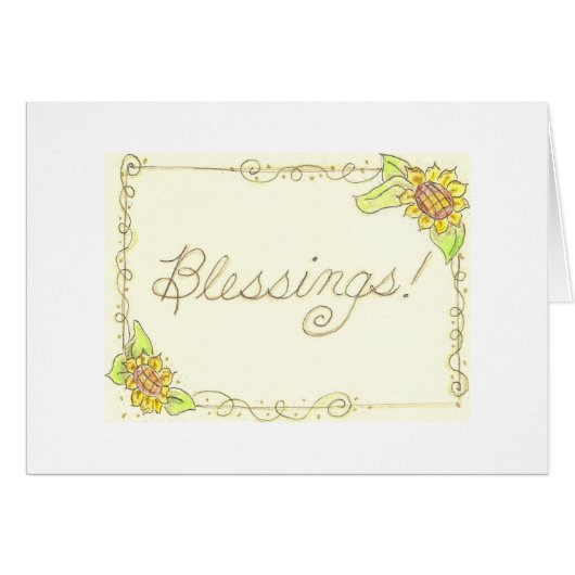 Sunflower Blessings! Cards (Front Horizontal)