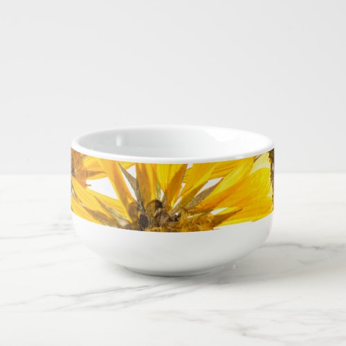 Sunflower Bliss  Beautiful yellow Floral print Soup Mug